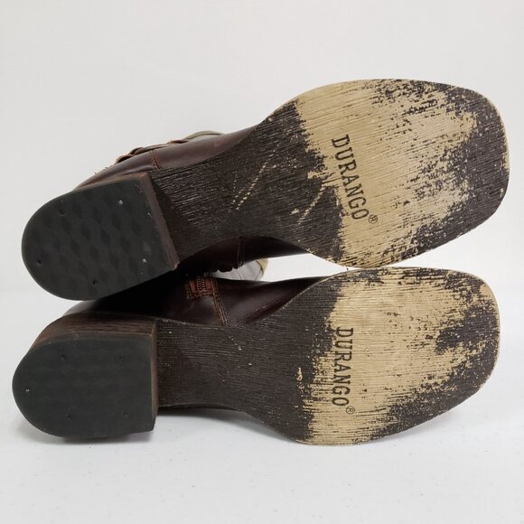 Durango Womens Leather Harness Riding Boots Size 7 Equestrian Country Barn Ranch - Picture 5 of 15